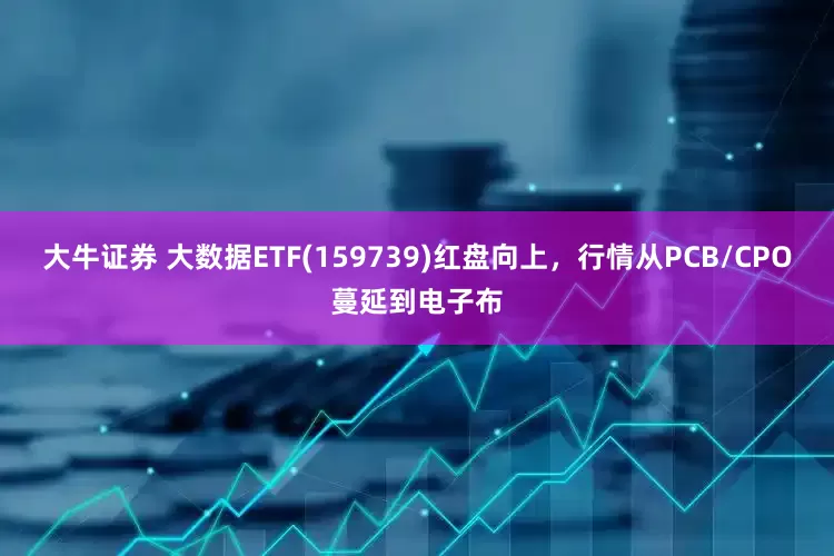 大牛证券 大数据ETF(159739)红盘向上，行情从PCB/CPO蔓延到电子布